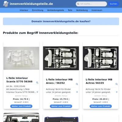 Screenshot innenverkleidungsteile.de