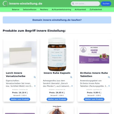Screenshot innere-einstellung.de