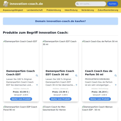 Screenshot innovation-coach.de