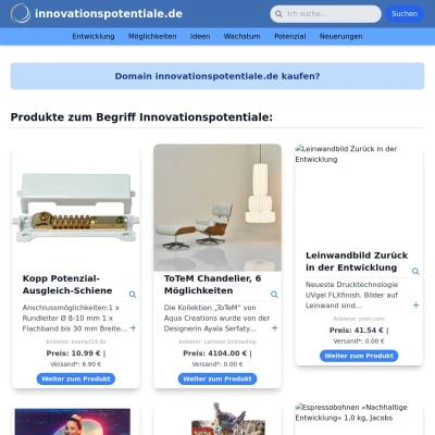 Screenshot innovationspotentiale.de