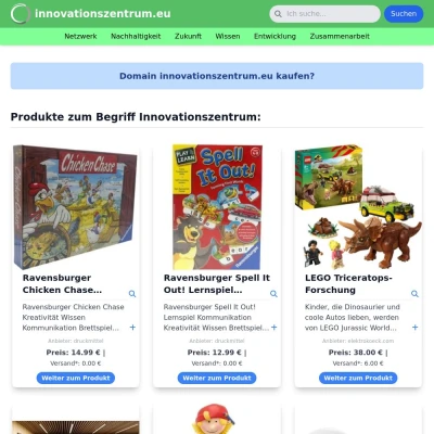 Screenshot innovationszentrum.eu