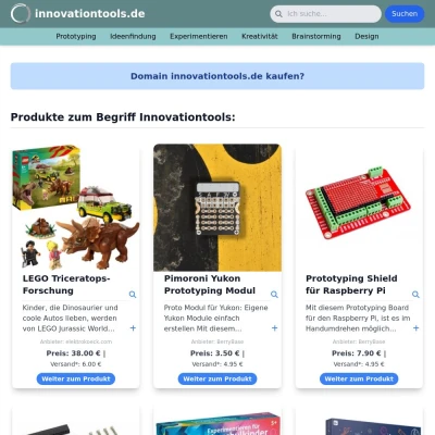 Screenshot innovationtools.de