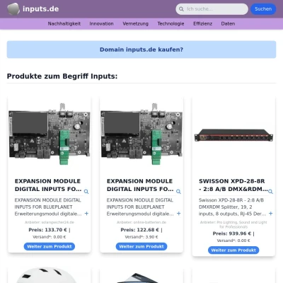 Screenshot inputs.de
