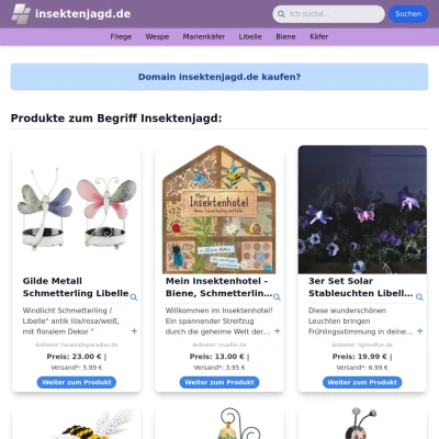 Screenshot insektenjagd.de