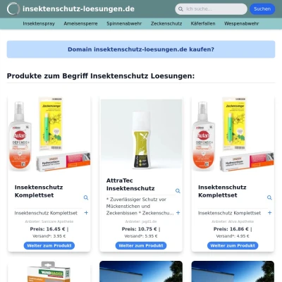 Screenshot insektenschutz-loesungen.de