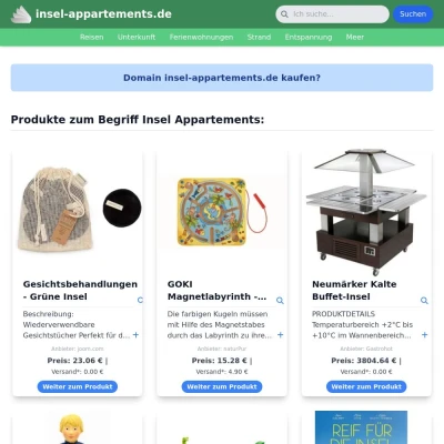 Screenshot insel-appartements.de