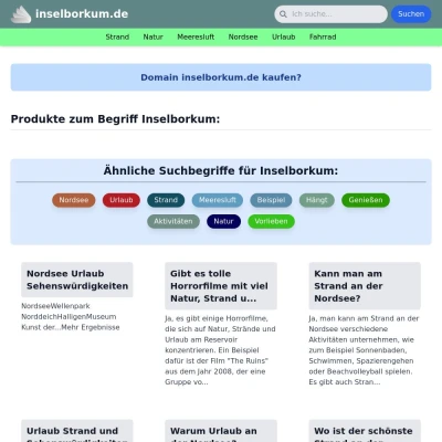 Screenshot inselborkum.de
