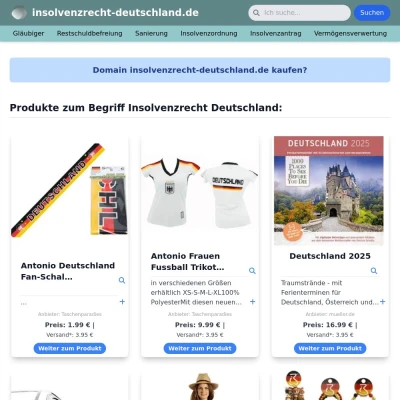 Screenshot insolvenzrecht-deutschland.de