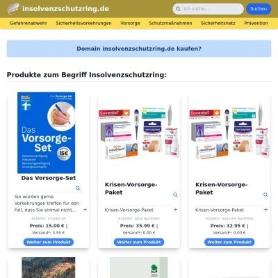 Screenshot insolvenzschutzring.de