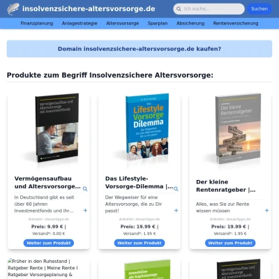 Screenshot insolvenzsichere-altersvorsorge.de