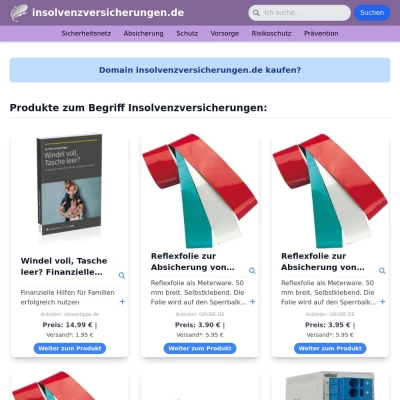 Screenshot insolvenzversicherungen.de