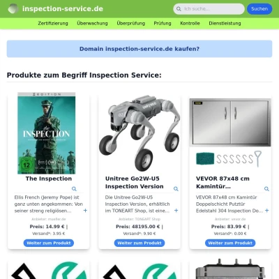 Screenshot inspection-service.de
