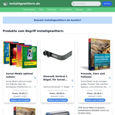 Screenshot instahlgewittern.de