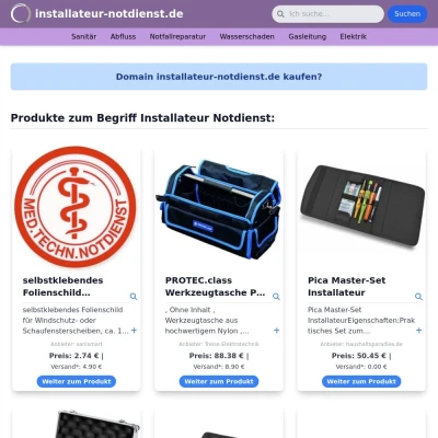 Screenshot installateur-notdienst.de