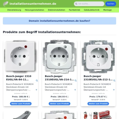 Screenshot installationsunternehmen.de