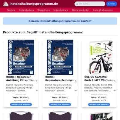 Screenshot instandhaltungsprogramm.de