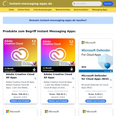 Screenshot instant-messaging-apps.de