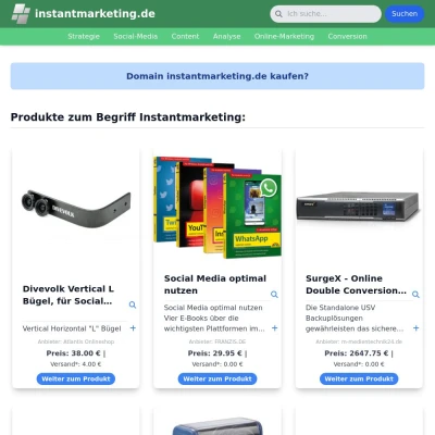 Screenshot instantmarketing.de