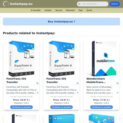 Screenshot instantpay.eu