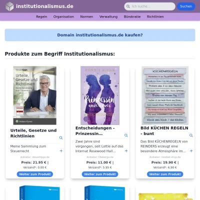 Screenshot institutionalismus.de