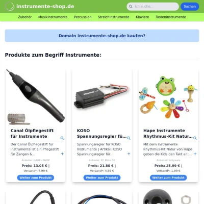 Screenshot instrumente-shop.de