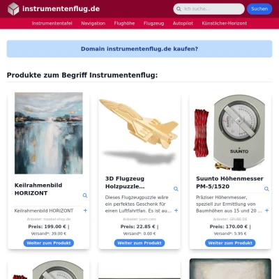 Screenshot instrumentenflug.de