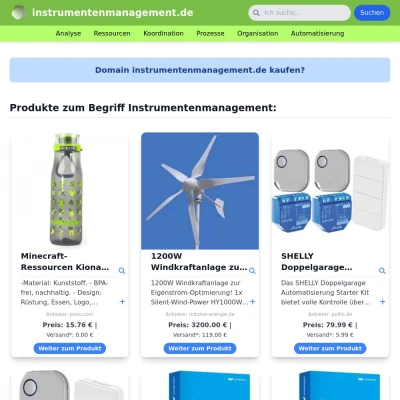 Screenshot instrumentenmanagement.de