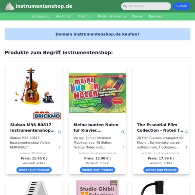 Screenshot instrumentenshop.de