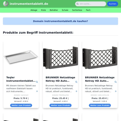 Screenshot instrumententablett.de