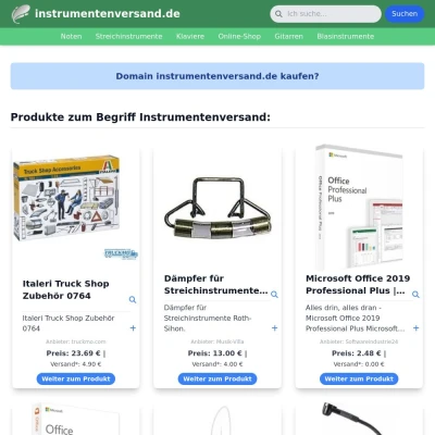 Screenshot instrumentenversand.de