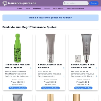 Screenshot insurance-quotes.de