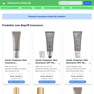 Screenshot insurance-shop.de