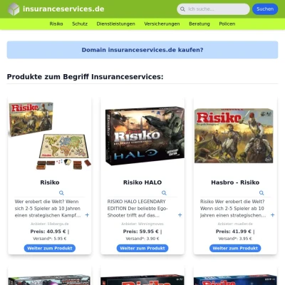 Screenshot insuranceservices.de