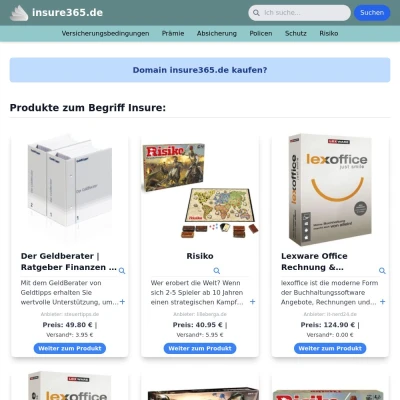 Screenshot insure365.de
