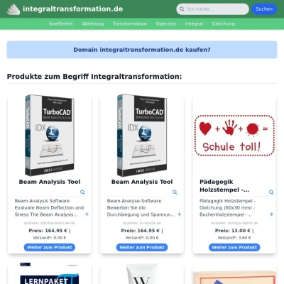 Screenshot integraltransformation.de