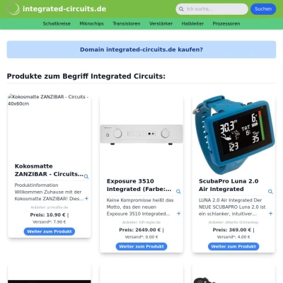 Screenshot integrated-circuits.de