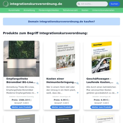 Screenshot integrationskursverordnung.de