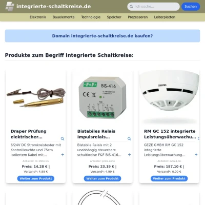 Screenshot integrierte-schaltkreise.de