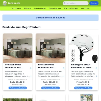 Screenshot intein.de