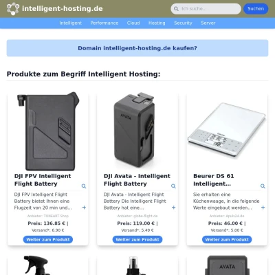 Screenshot intelligent-hosting.de