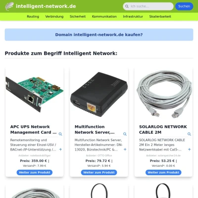 Screenshot intelligent-network.de