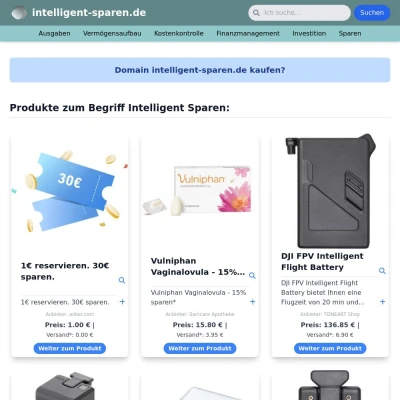 Screenshot intelligent-sparen.de