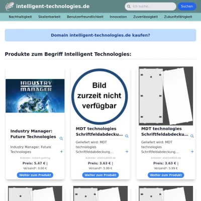 Screenshot intelligent-technologies.de