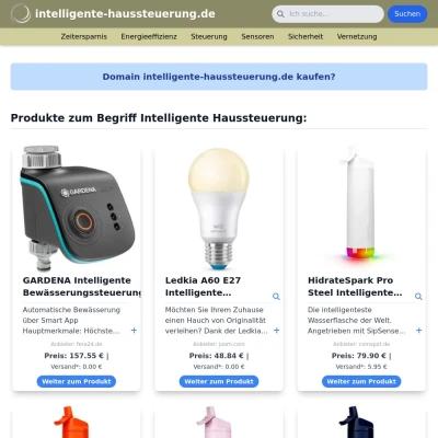 Screenshot intelligente-haussteuerung.de