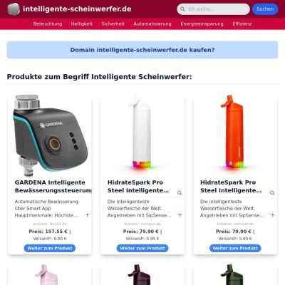 Screenshot intelligente-scheinwerfer.de