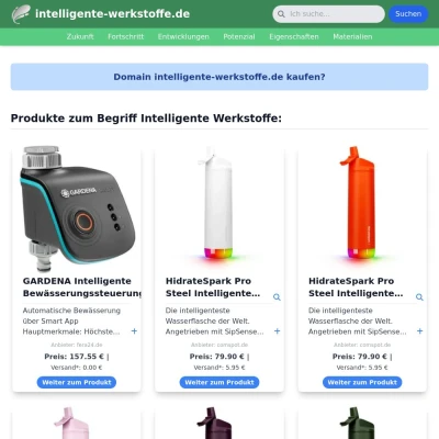 Screenshot intelligente-werkstoffe.de