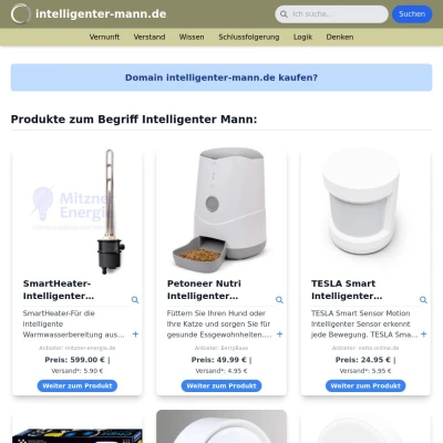 Screenshot intelligenter-mann.de