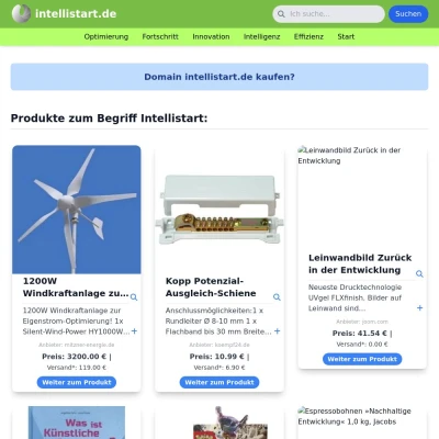 Screenshot intellistart.de