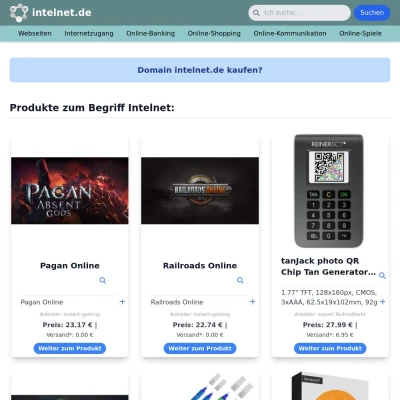 Screenshot intelnet.de