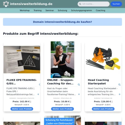 Screenshot intensivweiterbildung.de